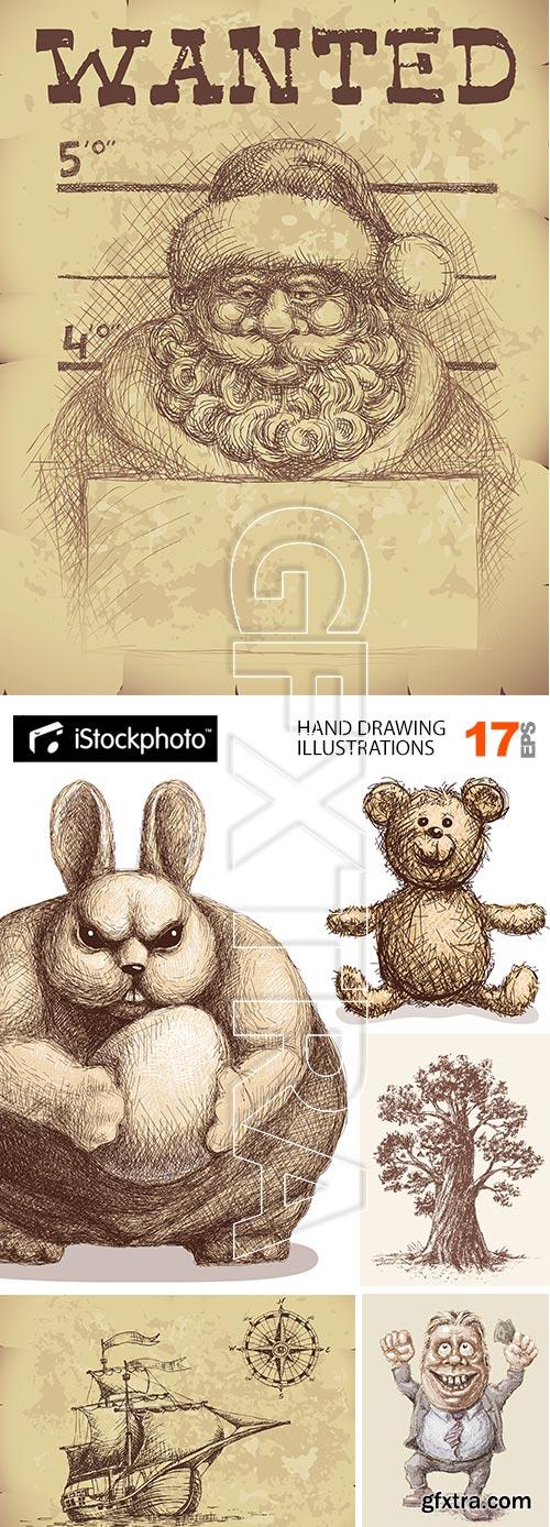 Hand Drawing Illustrations 17xEPS
