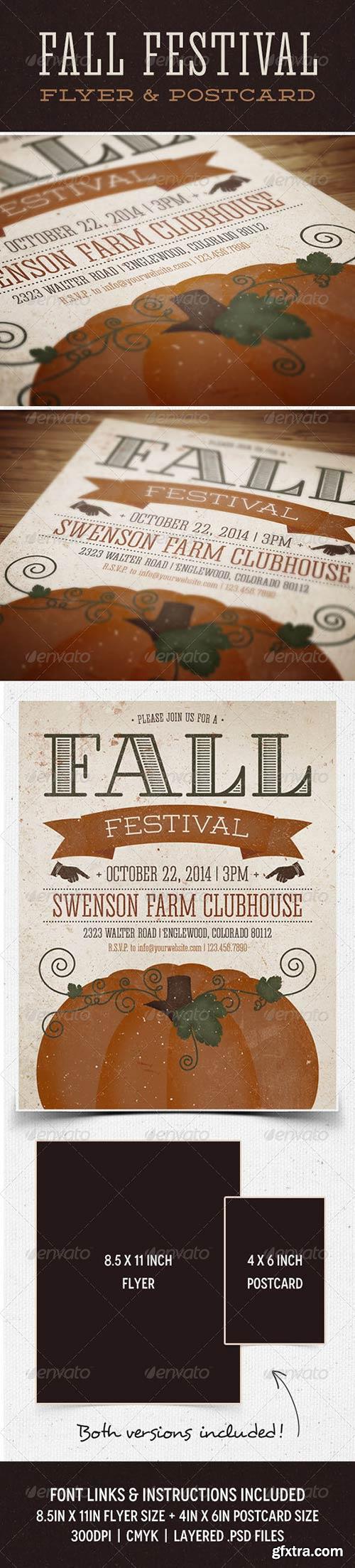 GraphicRiver - Fall Festival Flyer & Postcard