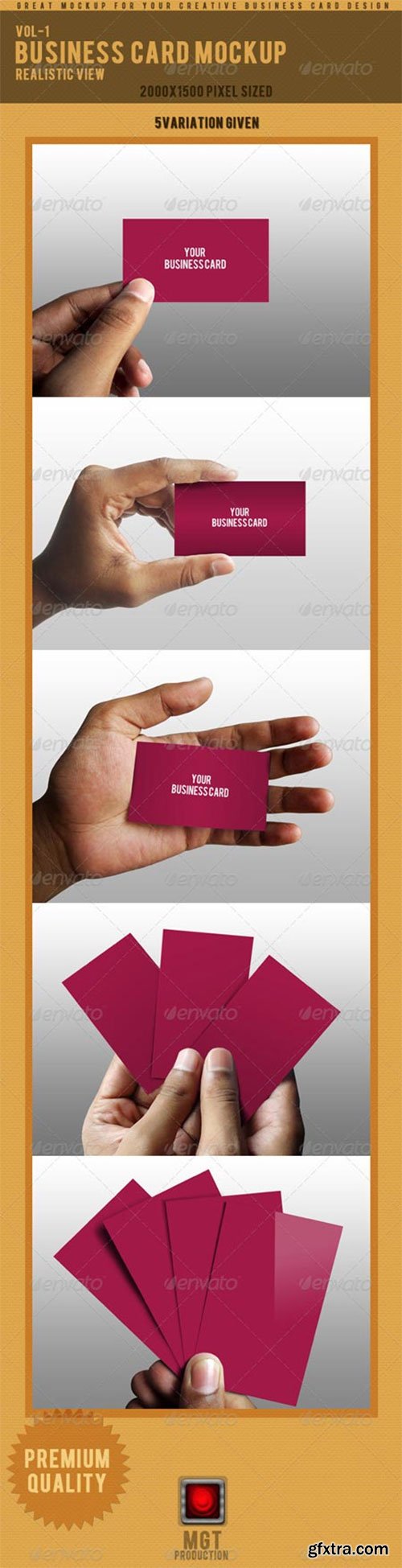 GraphicRiver - Photo Real Business Card Mockup - 1