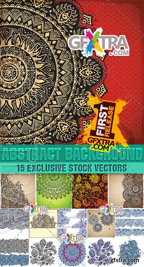 Colored in abstract style backgrounds 5, VectorImages
