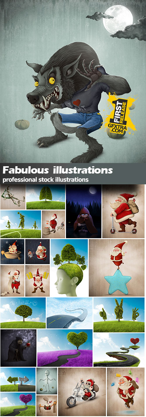 Fabulous Illustrations - 25x JPEGs