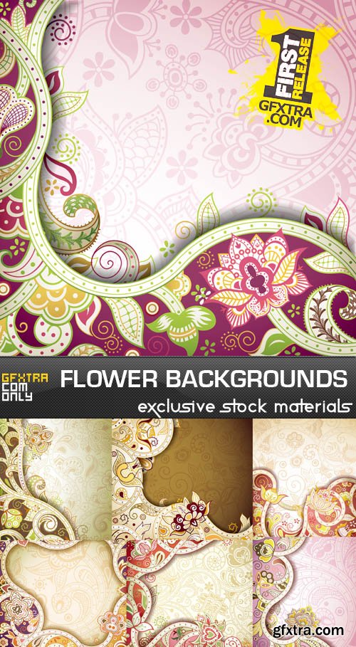Flower Backgrounds 25xEPS