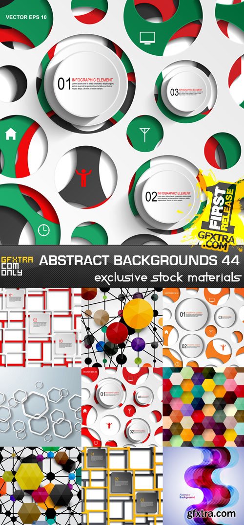 Collection of Vector Abstract Backgrounds #44, 25xEPS