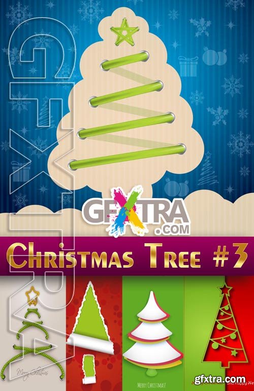 Christmas tree 2014 #3 - Stock Vector