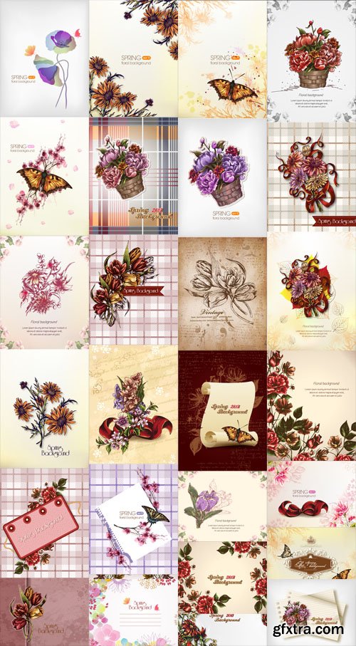 27 Spring Floral Illustrations Set 2