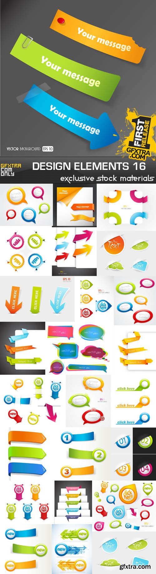 Collection of Vector Design Elements #16, 25xEPS