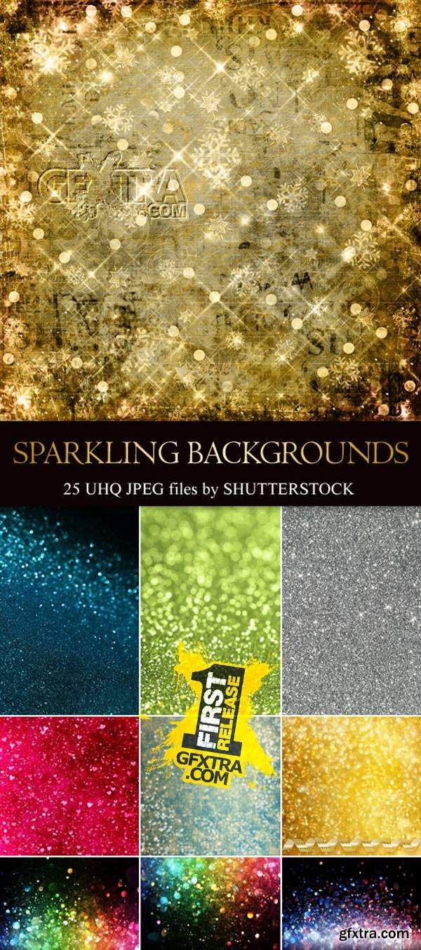 Stock Photo - Sparkling, Glittering Backgrounds - 25 JPEG
