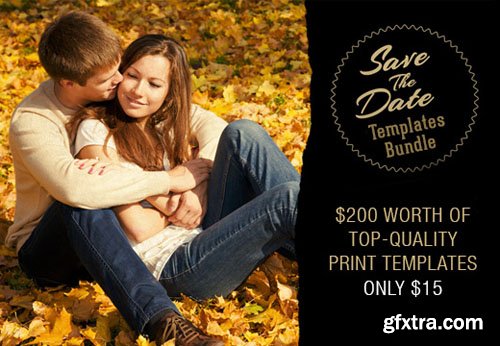 Save the Date Bundle: $200 worth of Top-Quality Print Templates