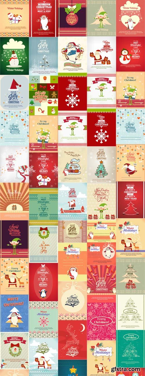 50 Christmas Vector Illustrations Set 2