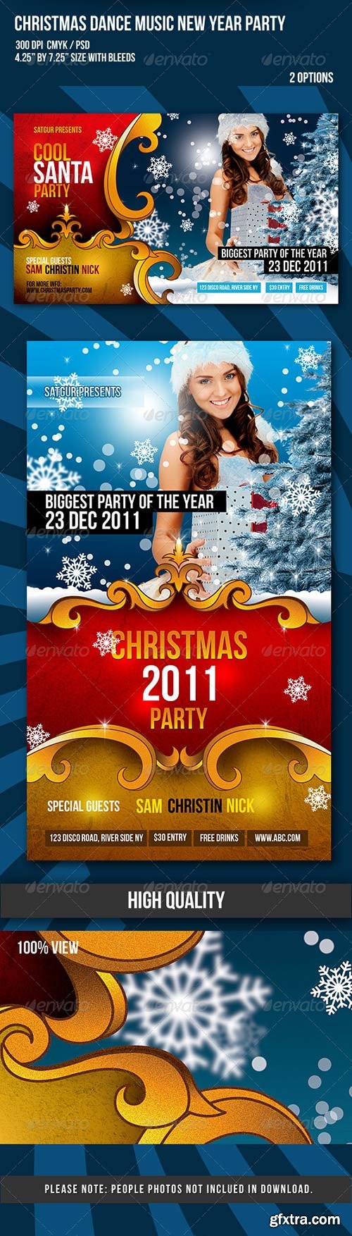 GraphicRiver - Christmas New Year Dance Party Night Flyer