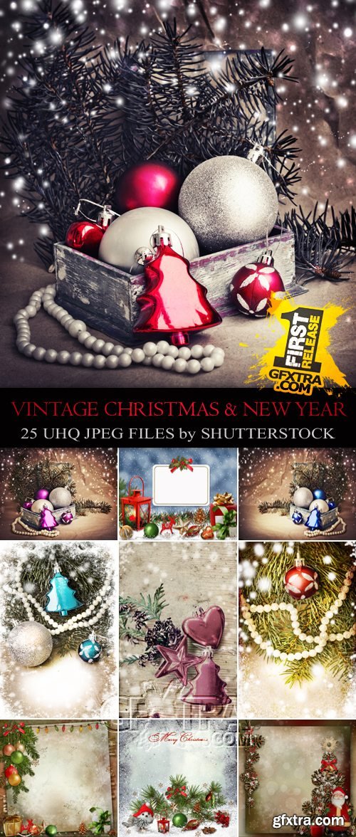 Stock Photo - Vintage Christmas & New Year