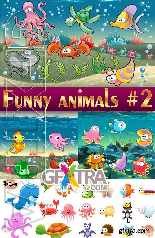 Funny Animals #2 - Stock Vector