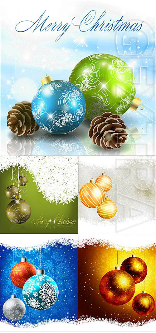 Christmas backgrounds With balls 4