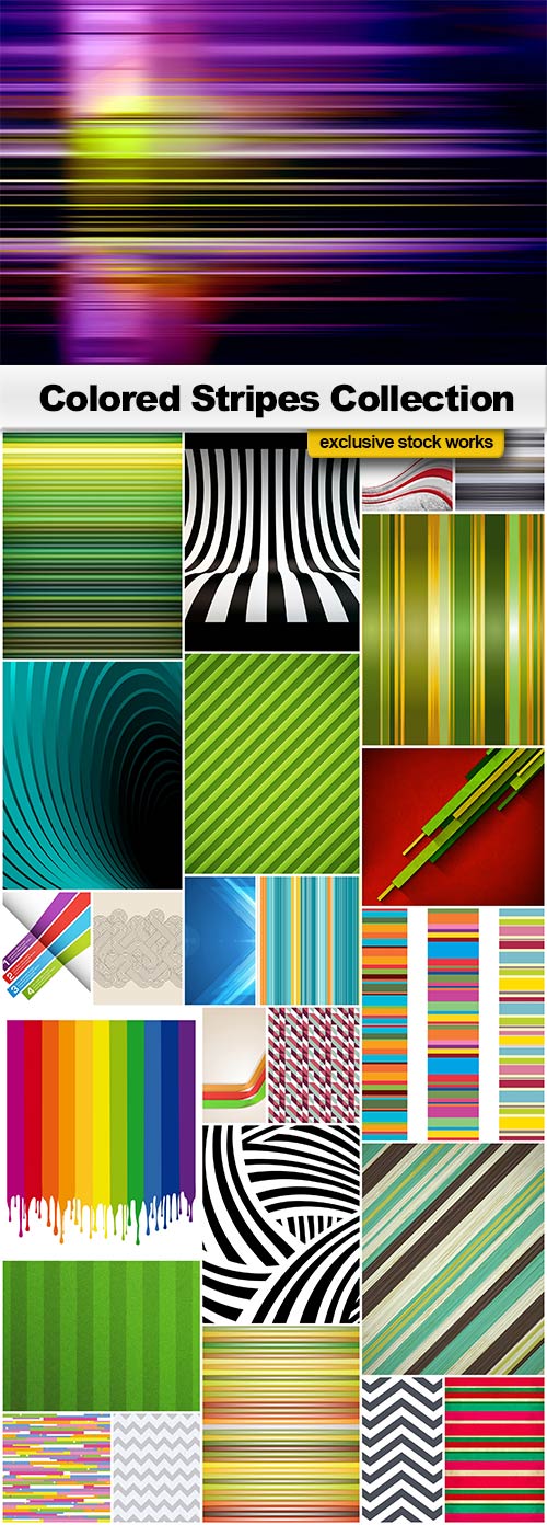 Colored Stripes - 20 EPS