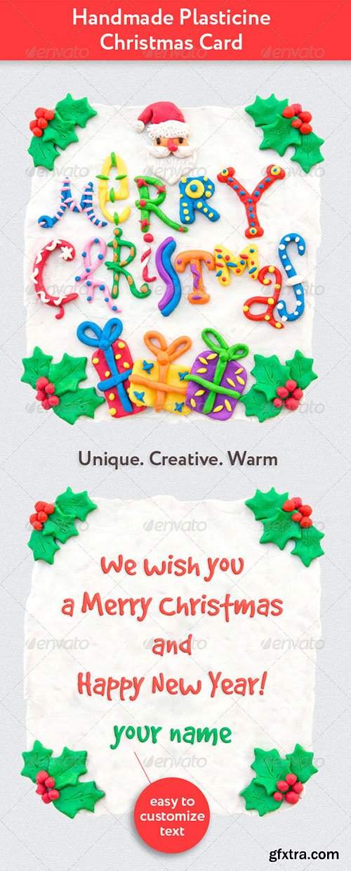 GraphicRiver - Handmade Plasticine Christmas Card