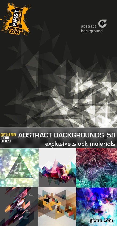Collection of Vector Abstract Backgrounds #58, 25xEPS