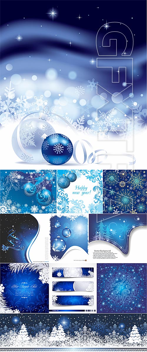Blue Winter Christmas backgrounds