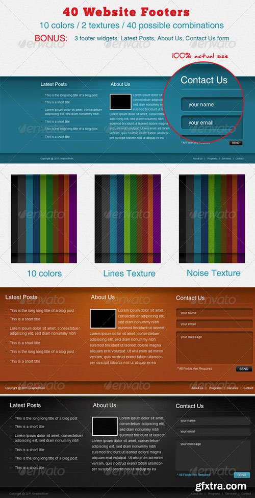 GraphicRiver - 40 Website Footers