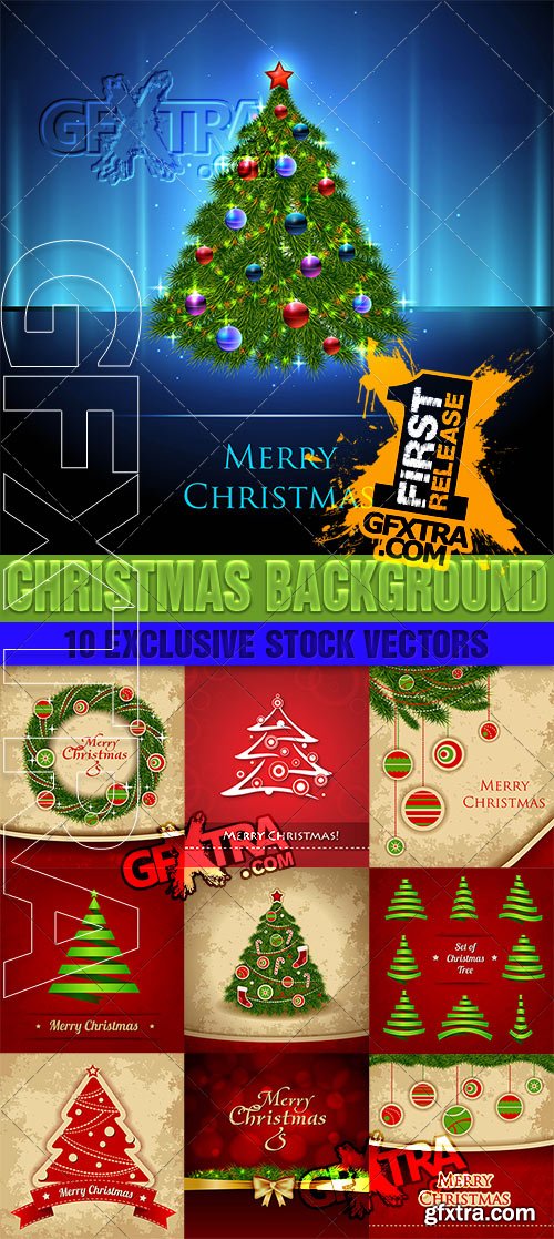 Beautiful backgrounds for Christmas and New Year, 7 - VectorStock