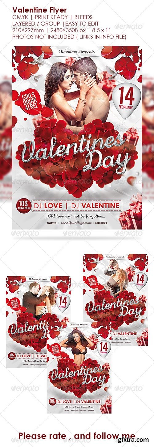 GraphicRiver - Valentine\'s Day Flyer Valentines Poster 3725527