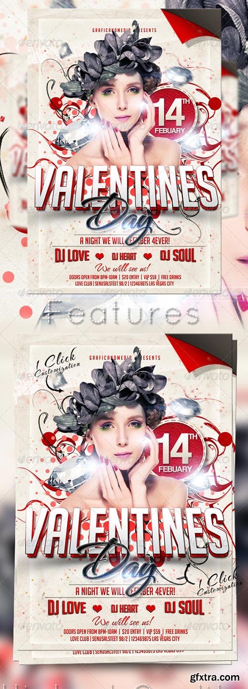 GraphicRiver - Valentines Day Flyer Template 3731131