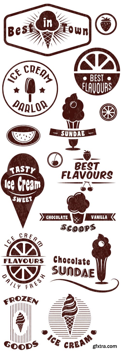 Ice Cream Logo Vector Set