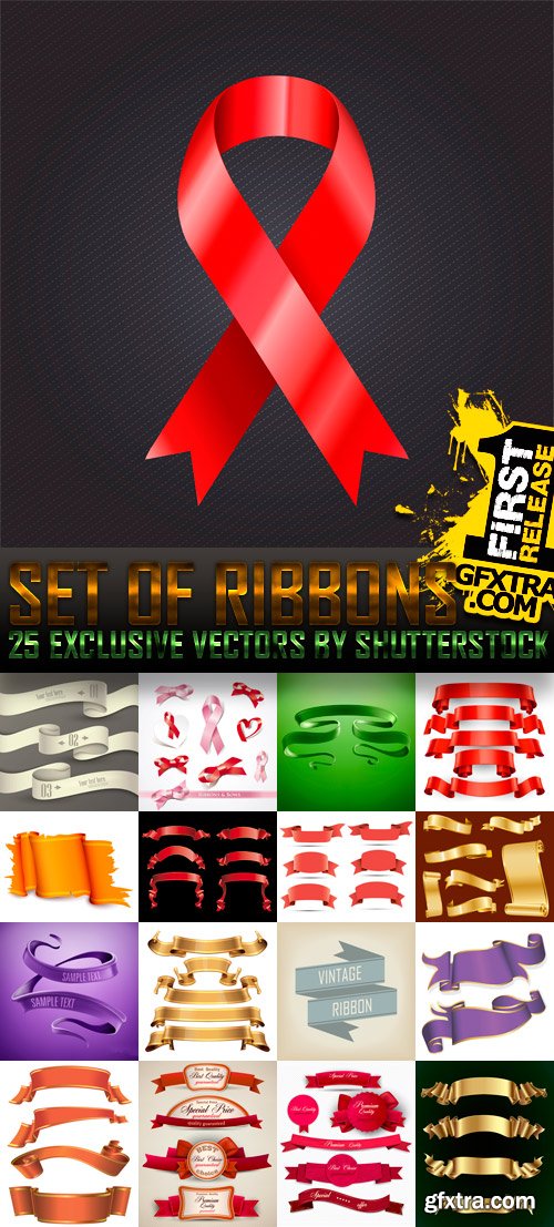 Set of Ribbons 25xEPS