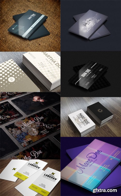 8 Business Cards Collection