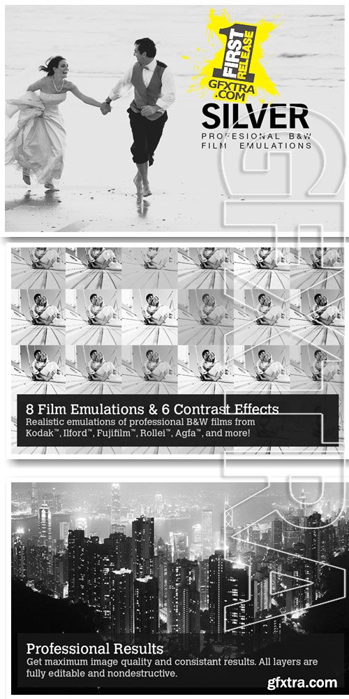 8 B&W Film Emulation Photoshop Actions