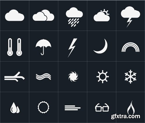 20 Weather & Environment Icons (Vector)