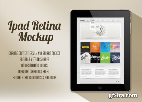 PSD Source - Ipad Retina Mockup
