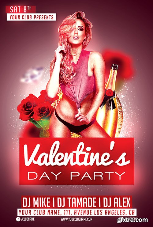 Valentine’s Day Party Flyer Template
