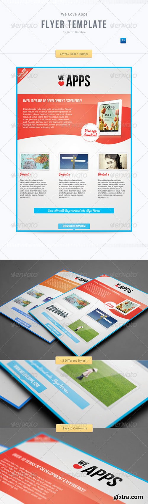 GraphicRiver - We Love Apps Flyer Template