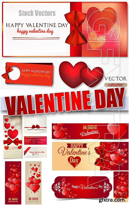 Valentine banners - Stock Vectors