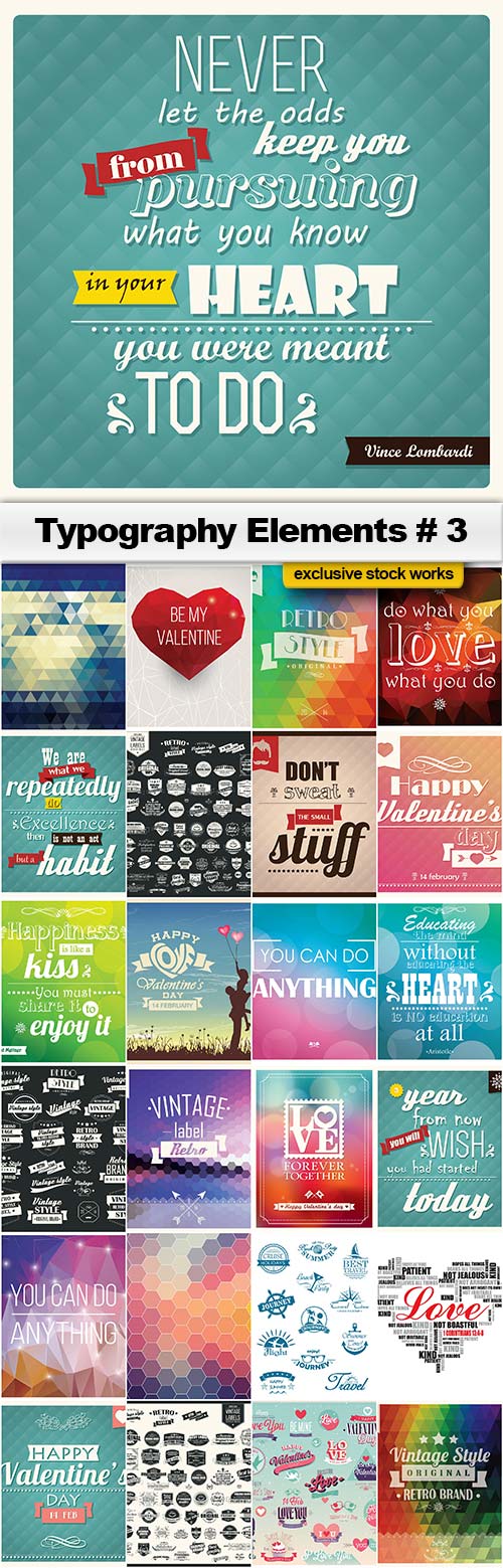 Typography Collection #3, 25xEPS