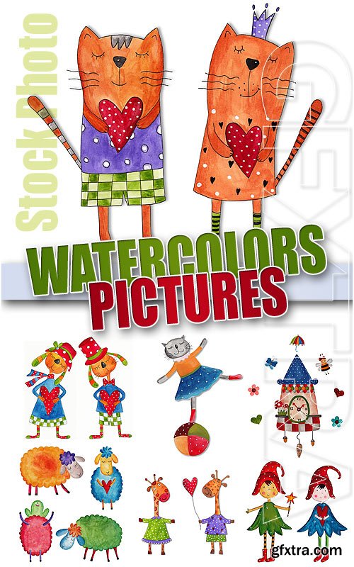 Watercolors pictures - UHQ Stock Photo