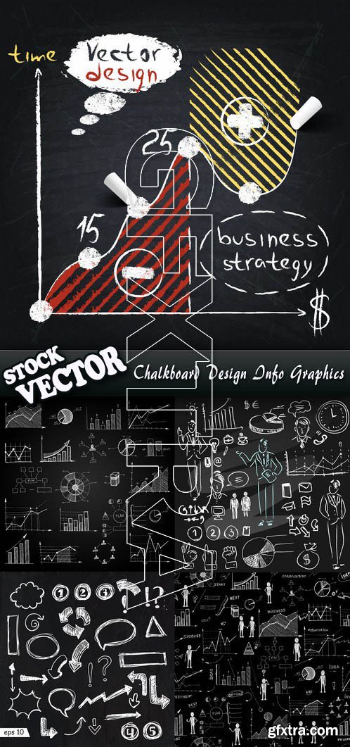 Stock Vector - Chalkboard Design Info Graphics