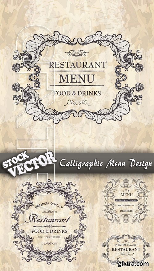 Stock Vector - Calligraphic Menu Design