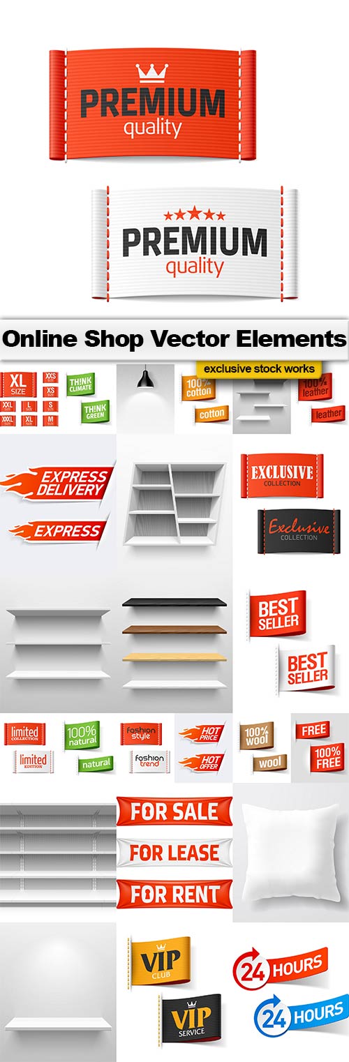 Online Shop Vector Elements - 25x EPS