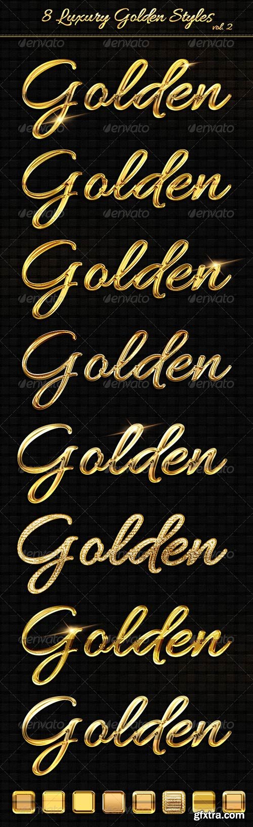 Graphicriver - 8 Luxury Golden Text Styles vol2