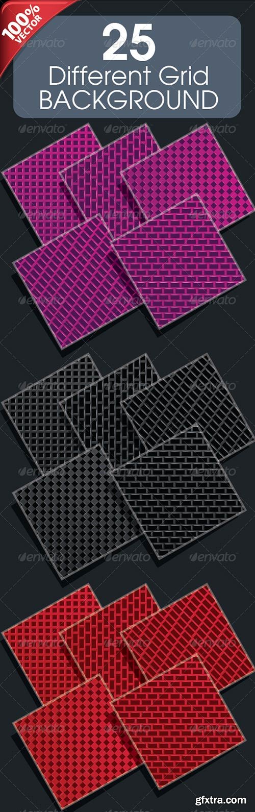 GraphicRiver - 25 Different Grid Background
