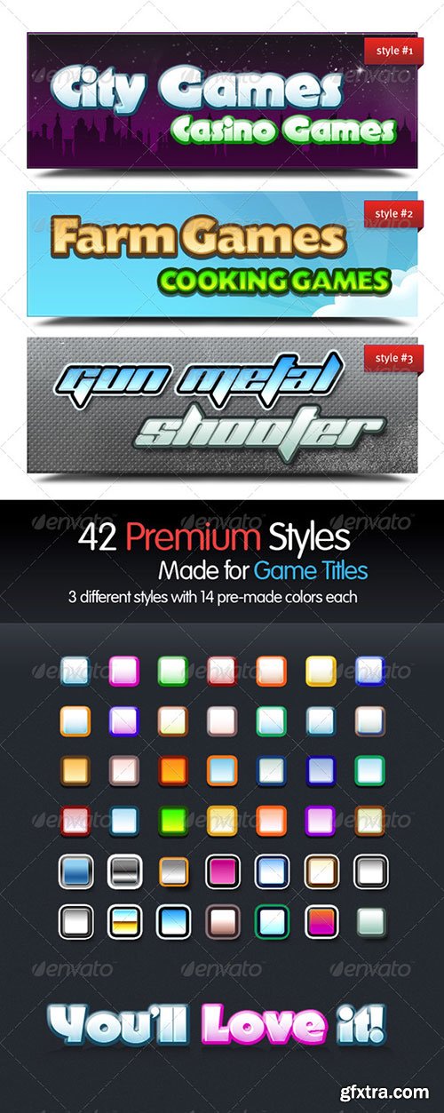 Graphicriver - Premium Text Styles for Games