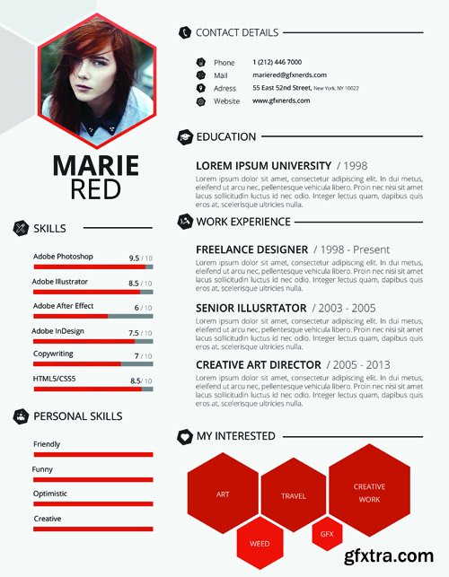 Red Resume Template