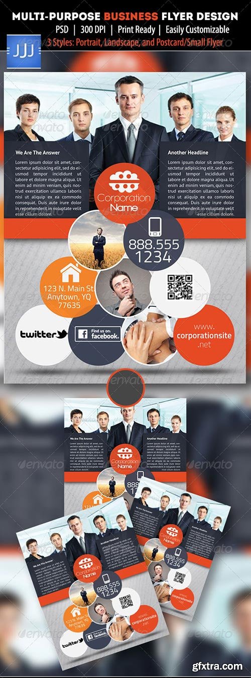 GraphicRiver - Multipurpose Business Flyer 10 with Postcard