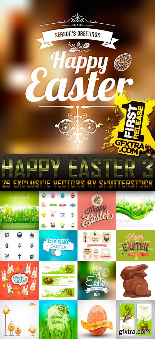 Happy Easter 3, 25xEPS