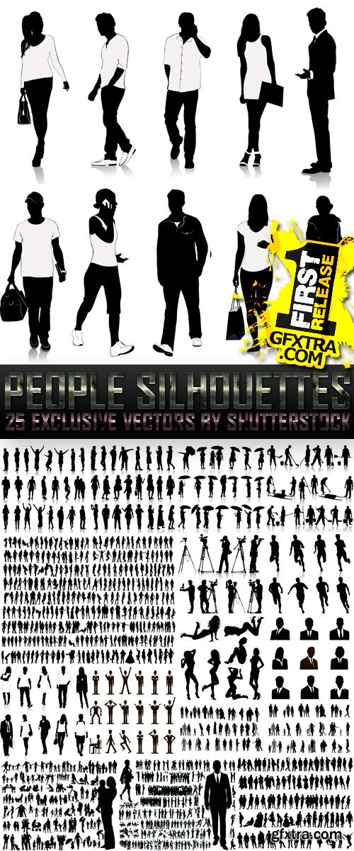 People Silhouettes Vol.2, 25xEPS