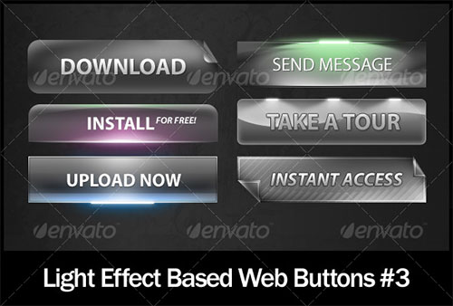 GraphicRiver - Light Effect Based Web Buttons #3
