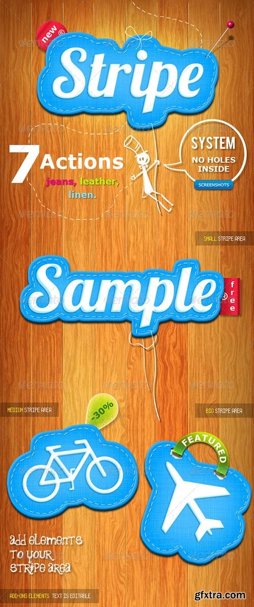 GraphicRiver - Stitched Stripe Actions