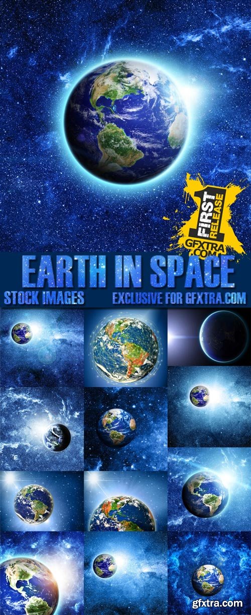 Stock Photos - Planet Earth in Space, 25xJpg
