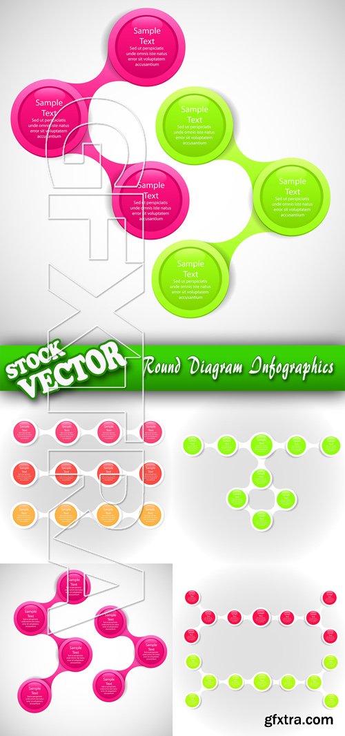 Stock Vector - Round Diagram Infographics